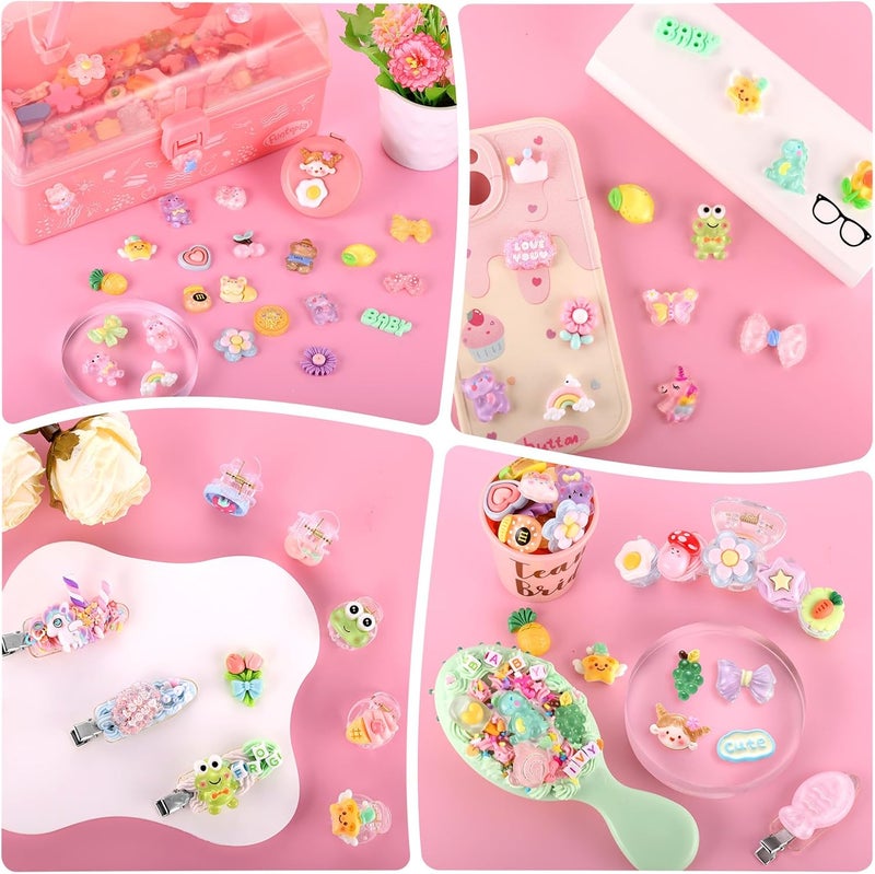 Zefy 120pcs Cute Slime Charms, No Repeating Jelly Resin Charms Flatback Charm Set, Kawaii Charm Bulk for Junk Case Nail Scrapbooking Crafts Making - Image 5